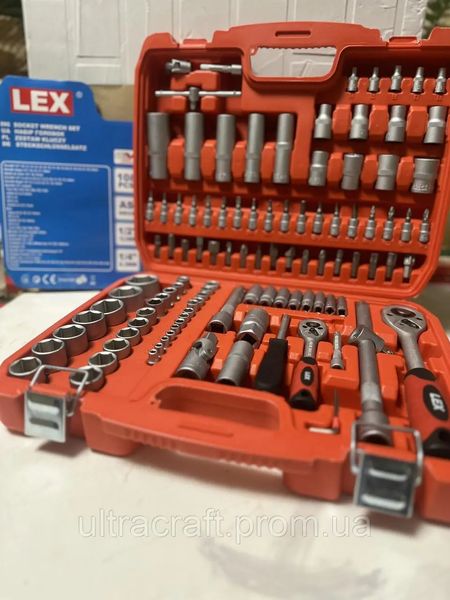 Профессиональный универсальный набор ручного инструмента Lex LXSS108M (108шт.) набор ключей для авто и дома LXSS108M фото