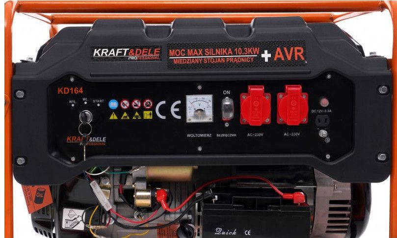 Професійний генератор бензиновий (електрогенератор) Kraft&Dele KD164 : 5.0/5.5 кВт бензогенератор для дому електростартер KD164 фото