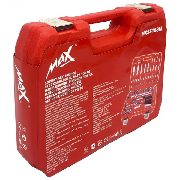 Качественный набор инструментов MAX MXSS 108 : 108 предметов, 1/2", 1/4" MXSS 108 фото