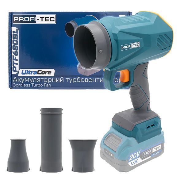 Воздуродувка аккумуляторная PROFI-TEC PTF680BL 007734 (20В/каркас) 007734 фото