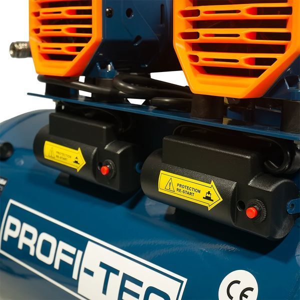 Купити Компресор 50л PROFI-TEC OFC-50.4 007822 (3.0кВт/475л/хв /4 циліндра/безмасляний) в Україні у Tools Store