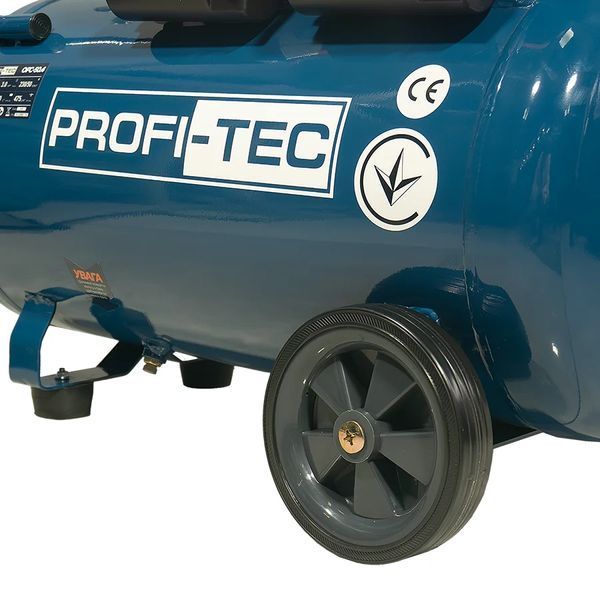 Купити Компресор 50л PROFI-TEC OFC-50.4 007822 (3.0кВт/475л/хв /4 циліндра/безмасляний) в Україні у Tools Store