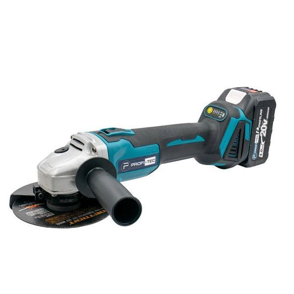 Купити Шліфмашина кутова акумуляторна PROFI-TEC DGA20BL 006593 (2акум.20В 4Aг PT2040EP/зарядний/кейс) в Україні у Tools Store
