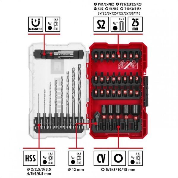 Купити Набір біт та свердл EINHELL/KWB 108773 (39шт.) в Україні у Tools Store