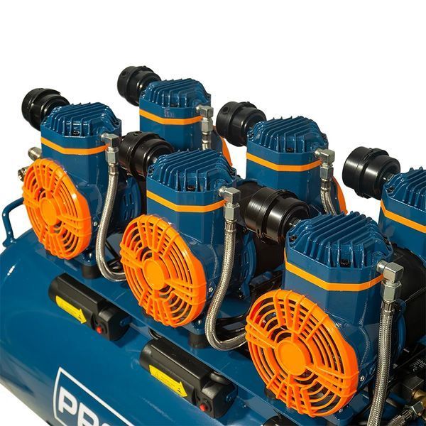 Компрессор 100л PROFI-TEC OFC-100.6 007823 (4.5кВт/715л/мин /6 цилиндров/безмасляный) 007823 фото