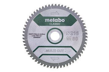 Купити Диск пиляльний 216*30мм/60T METABO Multi Cut Classic (по алюмінію) в Україні у Tools Store