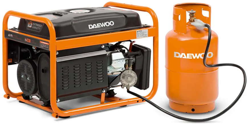 Професійний генератор газобензиновий DAEWOO GDA 3500DFE : 2.8/3.2 кВт, газ-бензин, бак 18 л, запуск ручний/електричний, вага 45 кг GDA3500DFE фото