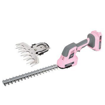 Ножницы для травы аккумуляторные GROSSER PHS 311 Pink Adition (1акум. 20В 2Аг/с кусторезом 305мм) G0298 фото