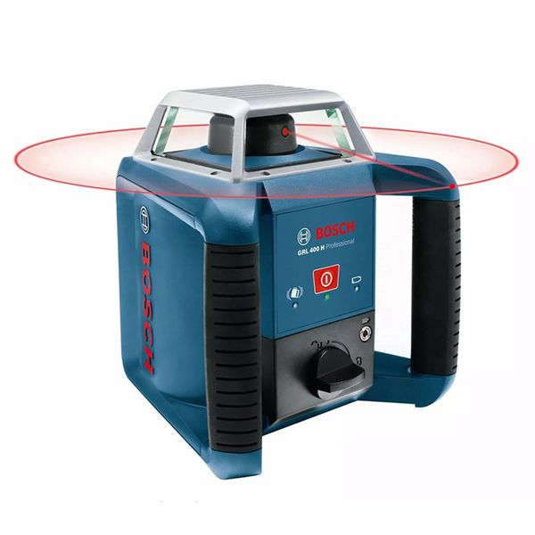 Профессиональный ротационный лазерный нивелир BOSCH Professional GRL 400 H SET: красный луч, оригинал 0601061800 фото