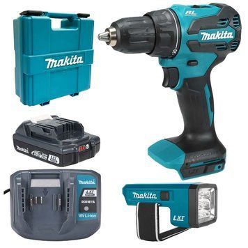 Купити Набір акумуляторного інструмента Makita LXT Basic (дриль-шурупокрут DDF490WV + ліхтар DEBDML186) в Україні у Tools Store