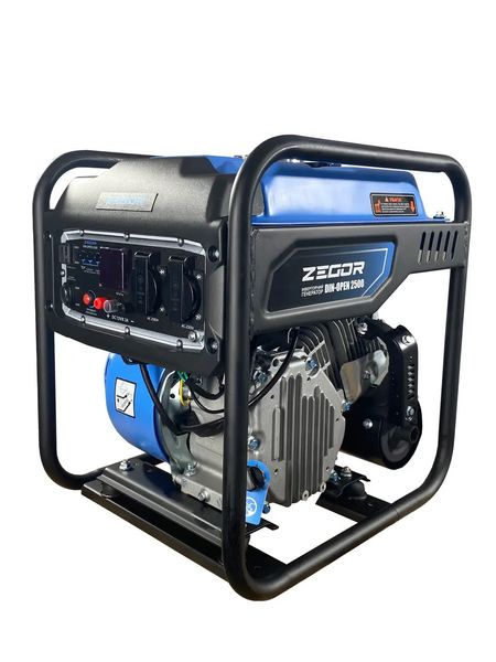 Профессиональный инверторный генератор Zegor DIN-OPEN2500 : 2.2/2.3кВт, бак 7л DIN-OPEN2500 фото