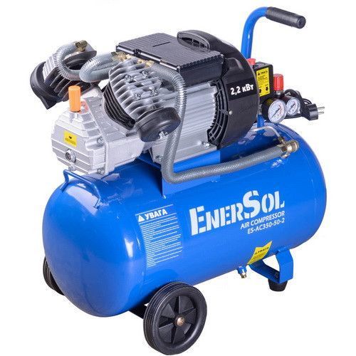 Воздушный, масляный, поршневый компрессор EnerSol ES-AC350-50-2 : 230В, 50л, 2,2 кВт, 8 бар, 34,1кг ES-AC350-50-2 фото