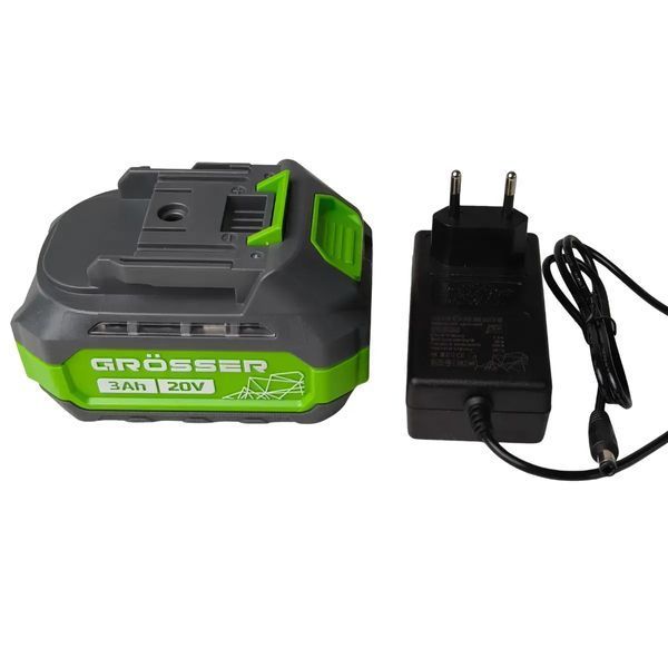Пила цепная аккумуляторная GROSSER GCS 121 HS (1акум.20В 3Ач/зарядная/2 цепи/30см) G0220 фото
