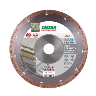 Диск алмазний відрізний Distar Hard Ceramics Advanced 7D - 200 x 25.4 (11120349015) 11120349015 фото