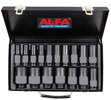 Купити Набір головок 1/2" ударні AL-FA AL17E1036 (10-36мм*78мм/17шт./металевий кейс) в Україні у Tools Store