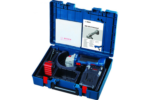 Купити Шліфмашина кутова акумуляторна BOSCH GWS 180 LI (1акум.18В 4Аг/зарядний/кейс) в Україні у Tools Store