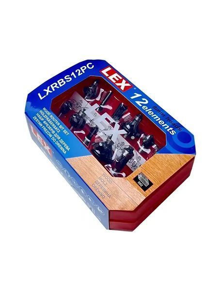 Набор фрез по дереву LEX LXRBS12PC (d8/12шт.) LXRBS12PC фото