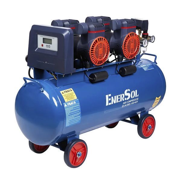 Мощный компрессор воздушный безмасляный EnerSol ES-AC885-100-4OF: ресивера 100 л, 3.36 кВт, 8 бар, вес 46.5кг ES-AC885-100-4OF фото