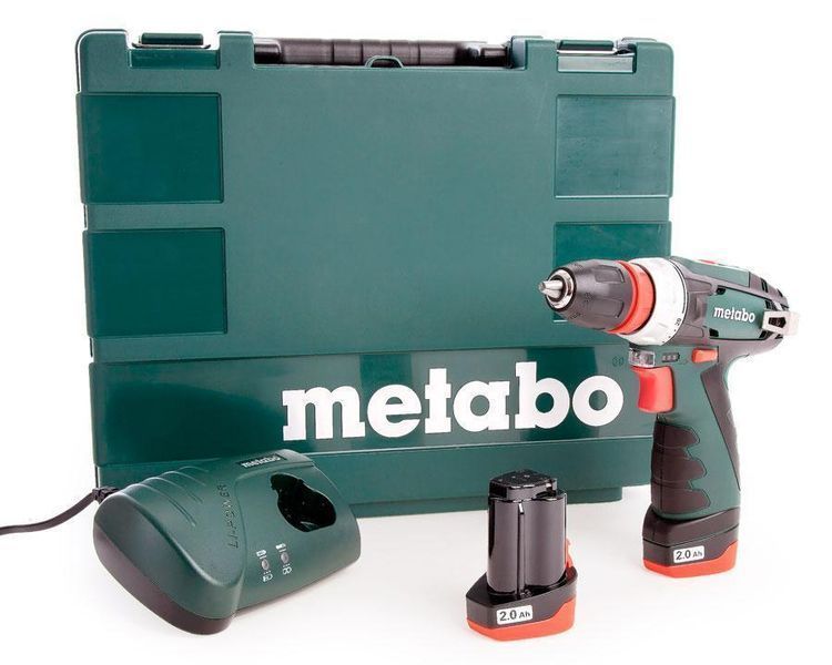 Аккумуляторный шуруповерт Metabo PowerMaxx BS Quick (+2 акб 2.0 А/ч, 12В) 600156500 600156500 фото