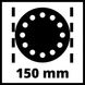 Потужна ексцентрикова пневматична шліфмашина Einhell TC-PE 150 : диск 150 мм, 100 л/хв, 6.3 бар 4133330 фото 8
