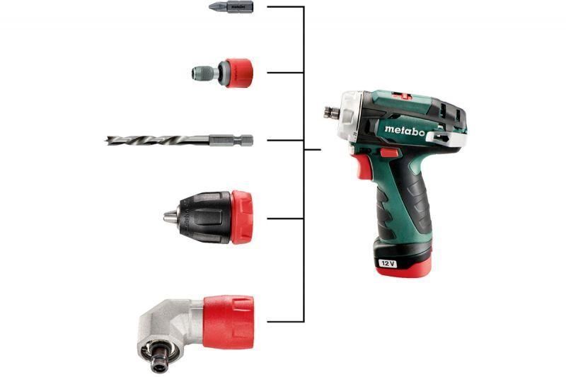 Аккумуляторный шуруповерт Metabo PowerMaxx BS Quick (+2 акб 2.0 А/ч, 12В) 600156500 600156500 фото