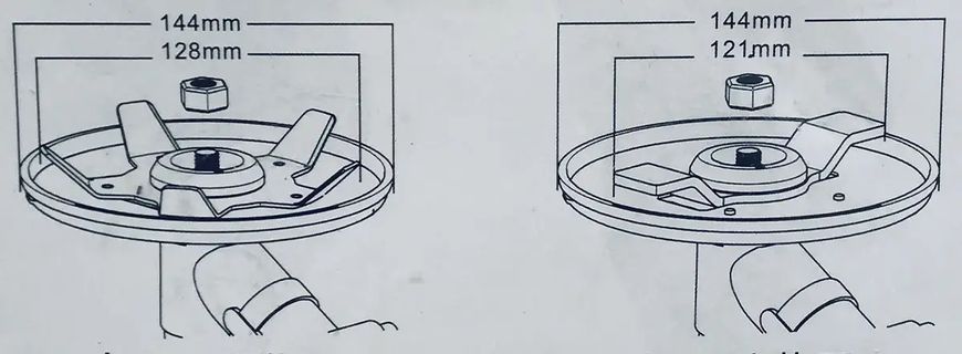 Купити Насадка для тримера та бензокоси (комплект) розпушувач та плоскоріз 140 мм в Україні у Tools Store