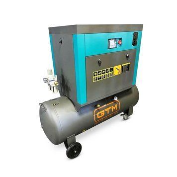 Купити Гвинтовий повітряний компресор 200 л GTM DLG5.5V масляний 380В/інверто/кожух (27450) в Україні у Tools Store