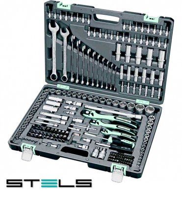 Профессиональный набор ручного инструмента Stels 216шт. усиленный кейс, набор ключей для авто и дома 14115 14115 фото