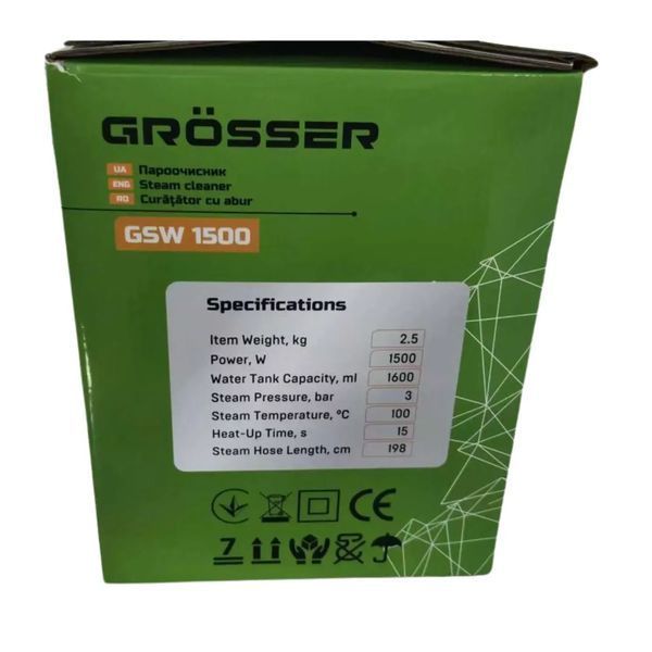 Пароочиститель GROSSER GSW 1500 G0292 фото