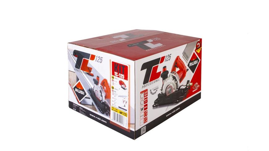Професійний плиткоріз електричний Rubi TC-125 Kit: 1250 Вт, 125мм круг, Іспанія TC-125 Kit фото