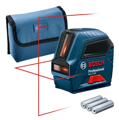 Лазерный нивелир, уровень на 2 луча до 10 м Bosch GLL 2-10 на батарейках с сумкой 0601063L00 фото