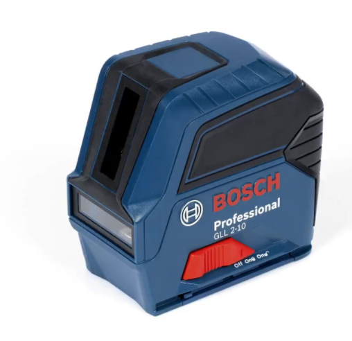 Лазерний нівелір, рівень на 2 промені до 10 м Bosch GLL 2-10 на батарейках із сумкою 0601063L00 фото