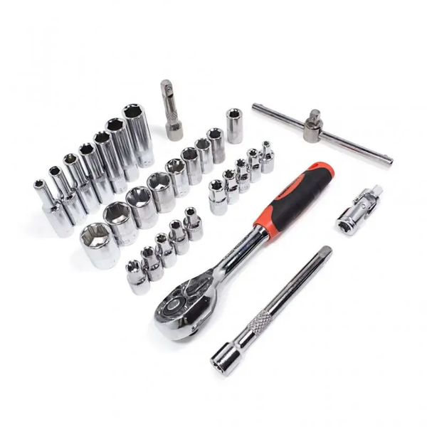 Профессиональный набор инструментов Forcekraft 216 шт (FK-38841) :1/4''3/8''1/2''(6гр.), кейс, вага 10.4 кг 301427978 фото
