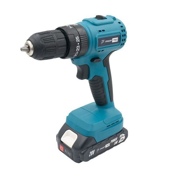 Шуруповерт аккумуляторный PROFI-TEC PCD3520BL (2акум.20В 2Ач/зарядный/кейс) 006074 фото