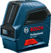 Лазерний нівелір, рівень на 2 промені до 10 м Bosch GLL 2-10 на батарейках із сумкою 0601063L00 фото 2