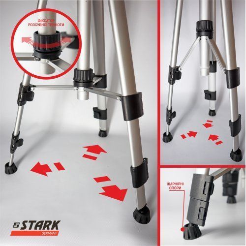 Купити Лазерний нівелір STARK LL-202G SET зі штативом та кейсом в Україні у Tools Store