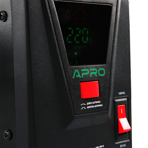 Стабилизатор напряжения релейный APRO AVR-1000 : 800 Вт, релейный, Led-дисплей, вес 2.6 кг AVR-1000 фото