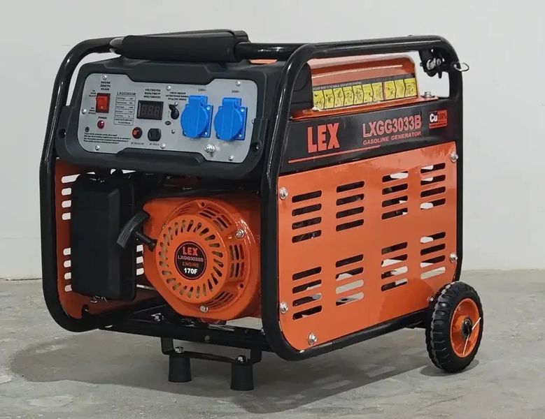 Потужний генератор бензиновий LEX LXGG 3033B : 3.0/3.3 кВт - однофазний, ручний запуск, ПОЛЬША LXGG 3033B фото