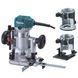 Електричний ручний столярний фрезер по дереву MAKITA RT0700CX2J : 710 Вт, 6-8 цанга, 30000 об/хв електрофрезер, 3 бази - фото товару 1651540162