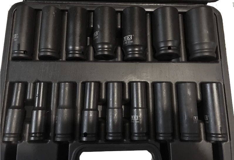 Набор ударных головок LEX LXIS16E 1/2" 10-32 мм 16 ед., набор головок для авто LXIS16E фото