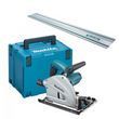 Професійна ручна заглибна дискова пила Makita SP 6000J : 1300 Вт, 165мм, 55мм глибини погружна в кейсі + лінійка 1.5м