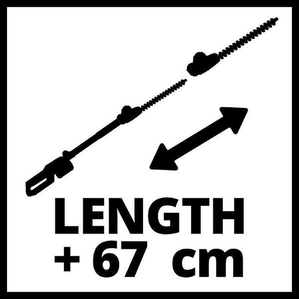 Кусторез аккумуляторный EINHELL GC-HH 18/45 LiT-Solo (телескопическая штанга) 3410585 фото