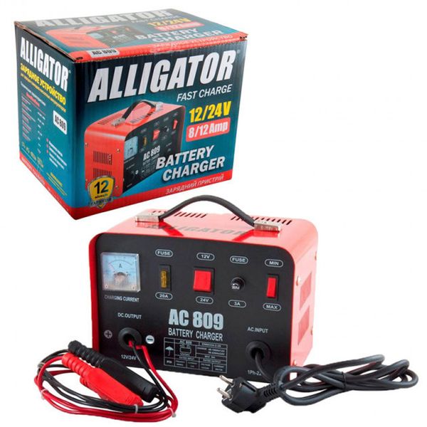 Мощный автомобильное зарядное устройство для аккумулятора Alligator AC-809 : 12/24 V, 20А AC809 фото