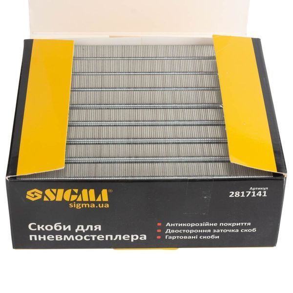 Скоба для степлера 12.8*0.9*14мм SIGMA 2817141 (уп.5000шт.) 2817141 фото