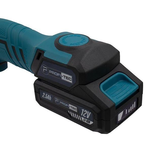 Купити Машина полірувальна ексцентрикова акумуляторна PROFI-TEC PPM-8012SCP Set (1акум.12В 2Аг/зарядний/насадки/кейс) в Україні у Tools Store