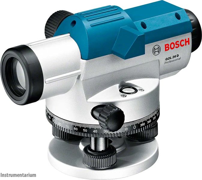 Професійний оптичний нівелір Bosch GOL 26 D+BT 160+GR 500: 360 градусів, до 100м, 26х зум 0601068002 фото