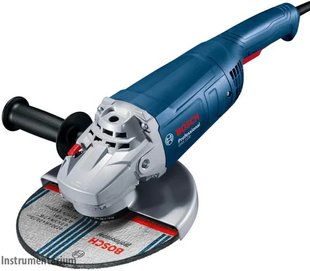 Професійна кутова шліфувальна машина (болгарка) Bosch GWS 2200 : 2200 Вт, 6500 об/мин, диск 230 мм 06018C1320 фото