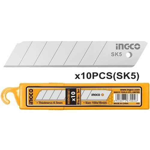 Купити Леза для ножів сегментні 10 шт. INGCO (HKNSB181) в Україні у Tools Store