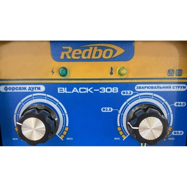 Потужний зварювальний інверторний апарат (зварка) Redbo Black-308 : 6.5 кВт, 20 - 308 А, електрод 1.6 - 5.0 мм, вага 6 кг Black-308 фото