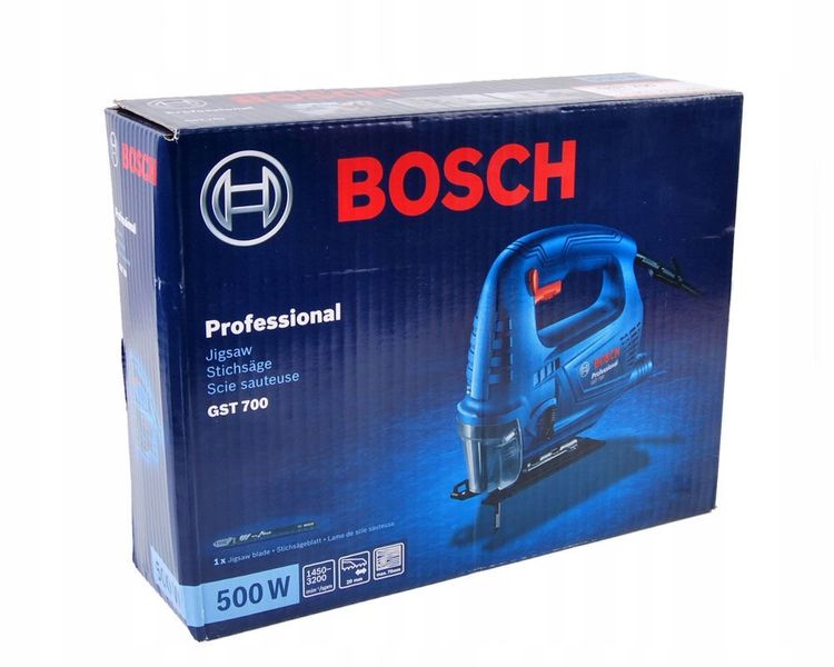 Лобзик електричний BOSCH GST 700 Professional 06012A7020: 500Вт, глибина різу 70 мм 06012A7020 фото